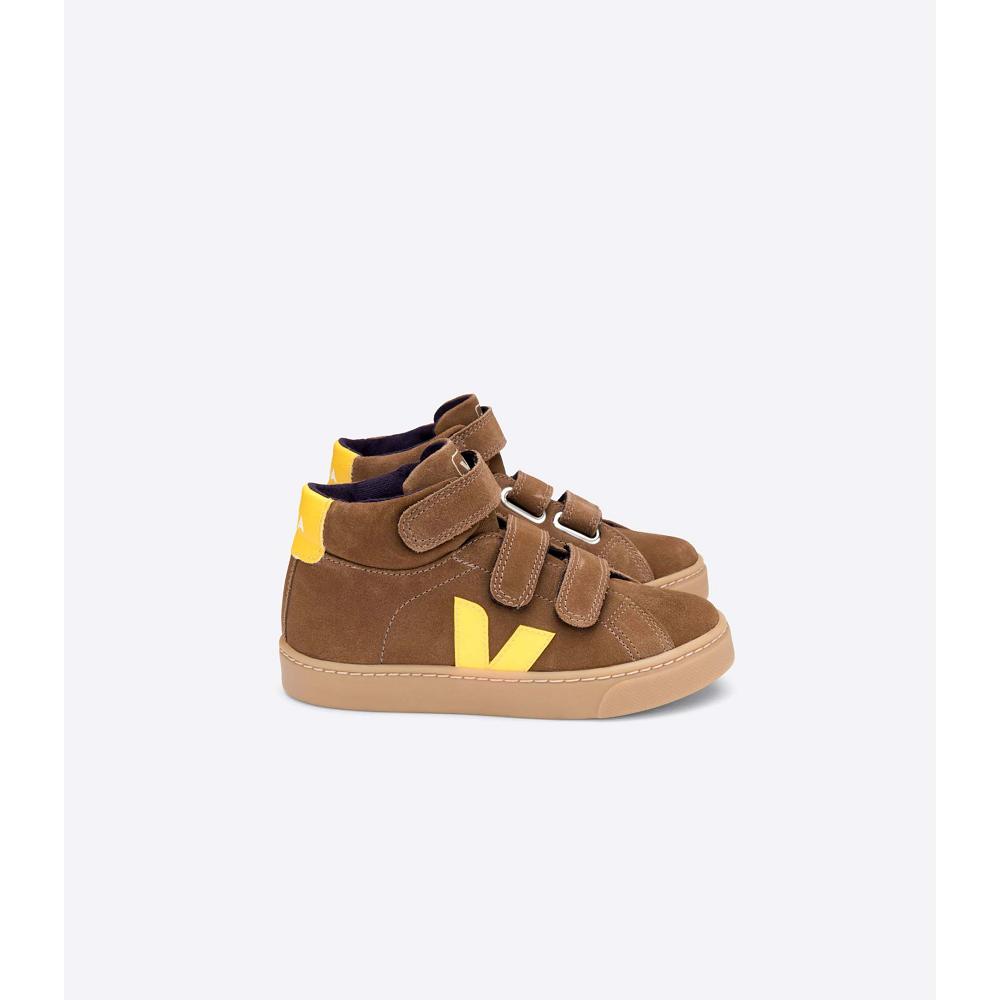 Veja ESPLAR MID SUEDE Kids\' High Tops Coffee | CA 696LIS